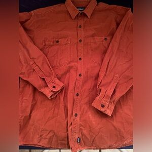 Patagonia Men's Casual Button Down Shirt - Rust Red